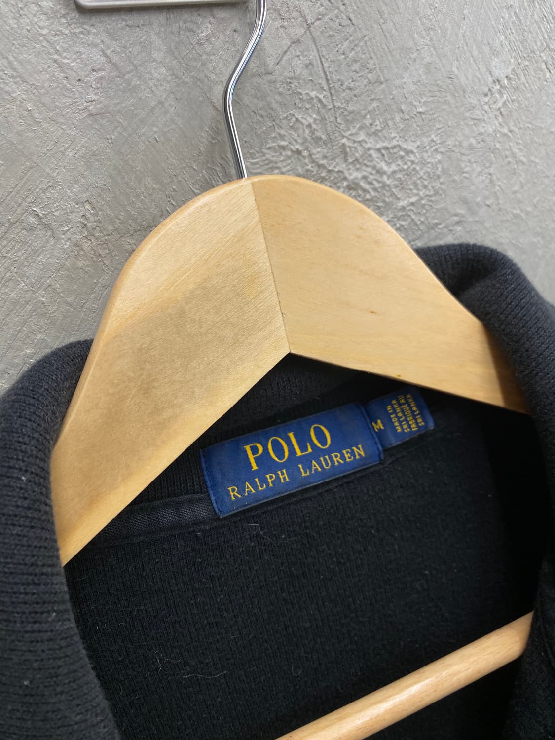 [M] Polo 폴로 랄프로렌 블랙 하프집업 코튼 니트 상품이미지5