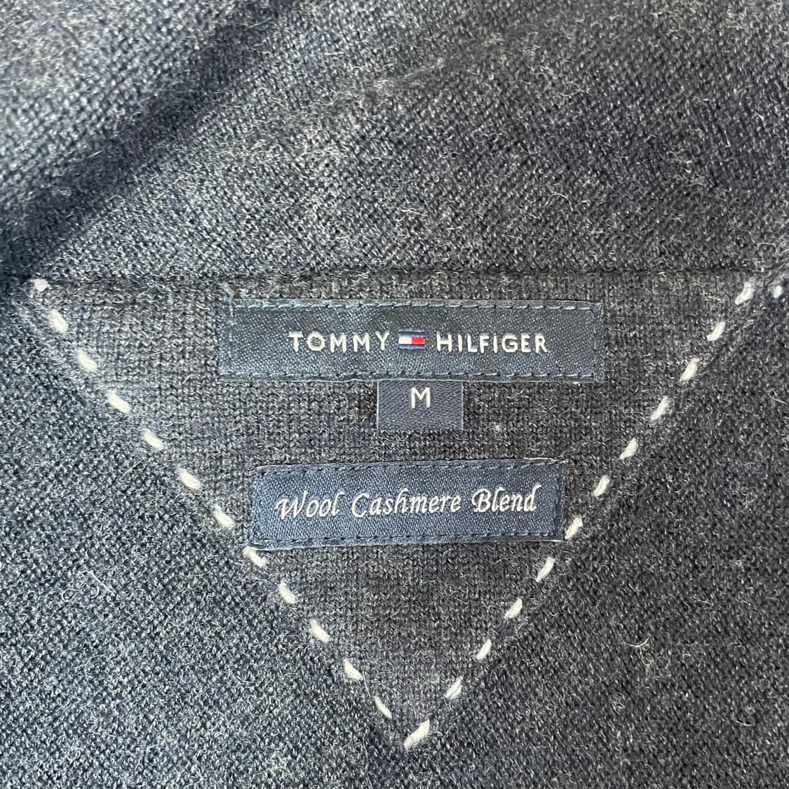 타미힐피거 네이비 울 캐시미어 혼방 판초 가디건 M 상품이미지4