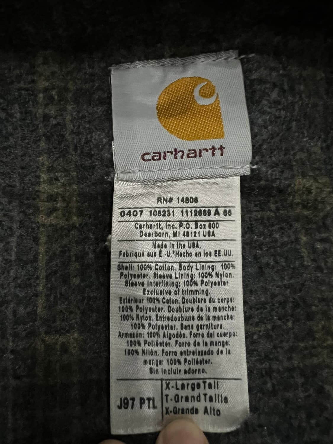 (XL-TALL)칼하트 디트로이트 자켓 J97 PTL 패트롤 상품이미지4