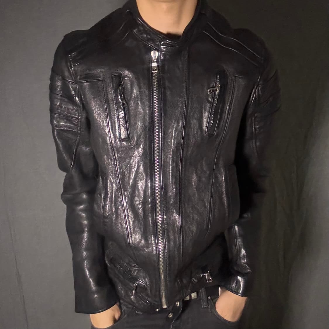 ltaly lamb skin leather jacket 상품이미지2