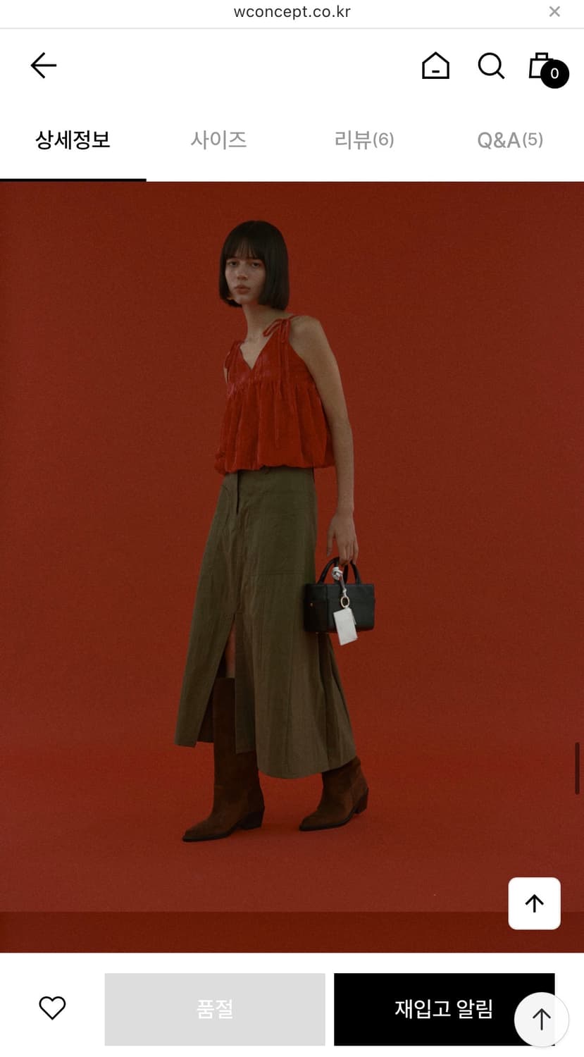 에토스 언발란스 스커트 카키 ethos S사이즈 상품이미지4