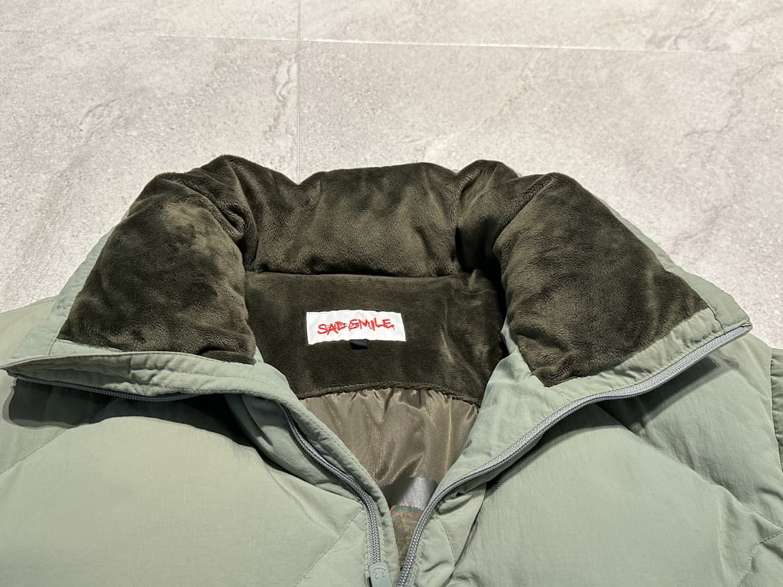 커스텀멜로우 새드스마일 패딩 다이아몬드 퀼티드 다운 점퍼 L 상품이미지4