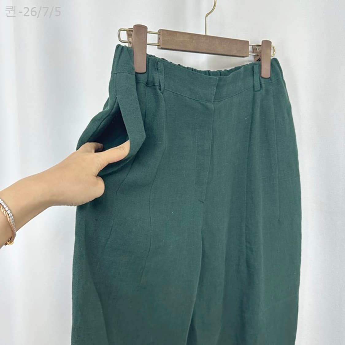 생활한복 여성 보세 마100% 뒨밴딩 린넨바지 66 상품이미지5