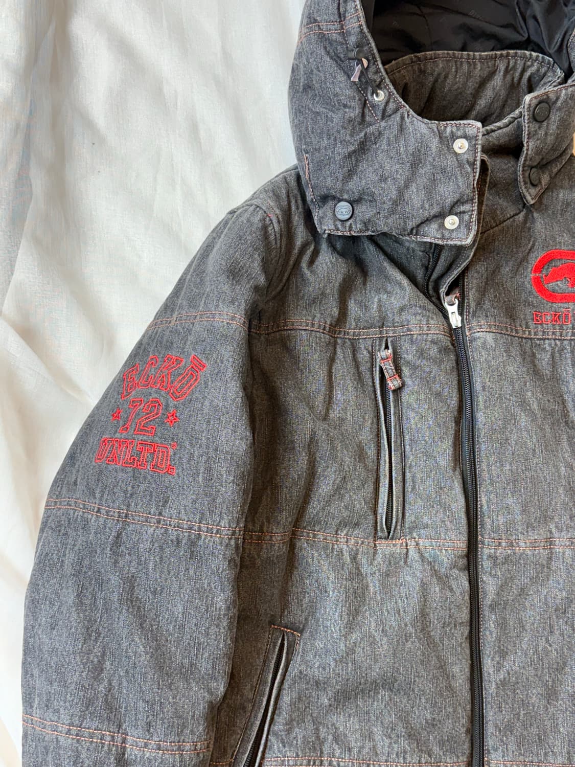 에코 흑청 데님패딩 올드스쿨  상품이미지2