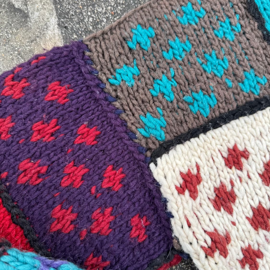 [L~XL] 빈티지 핸드메이드 헤비울 니트 자켓 상품이미지8