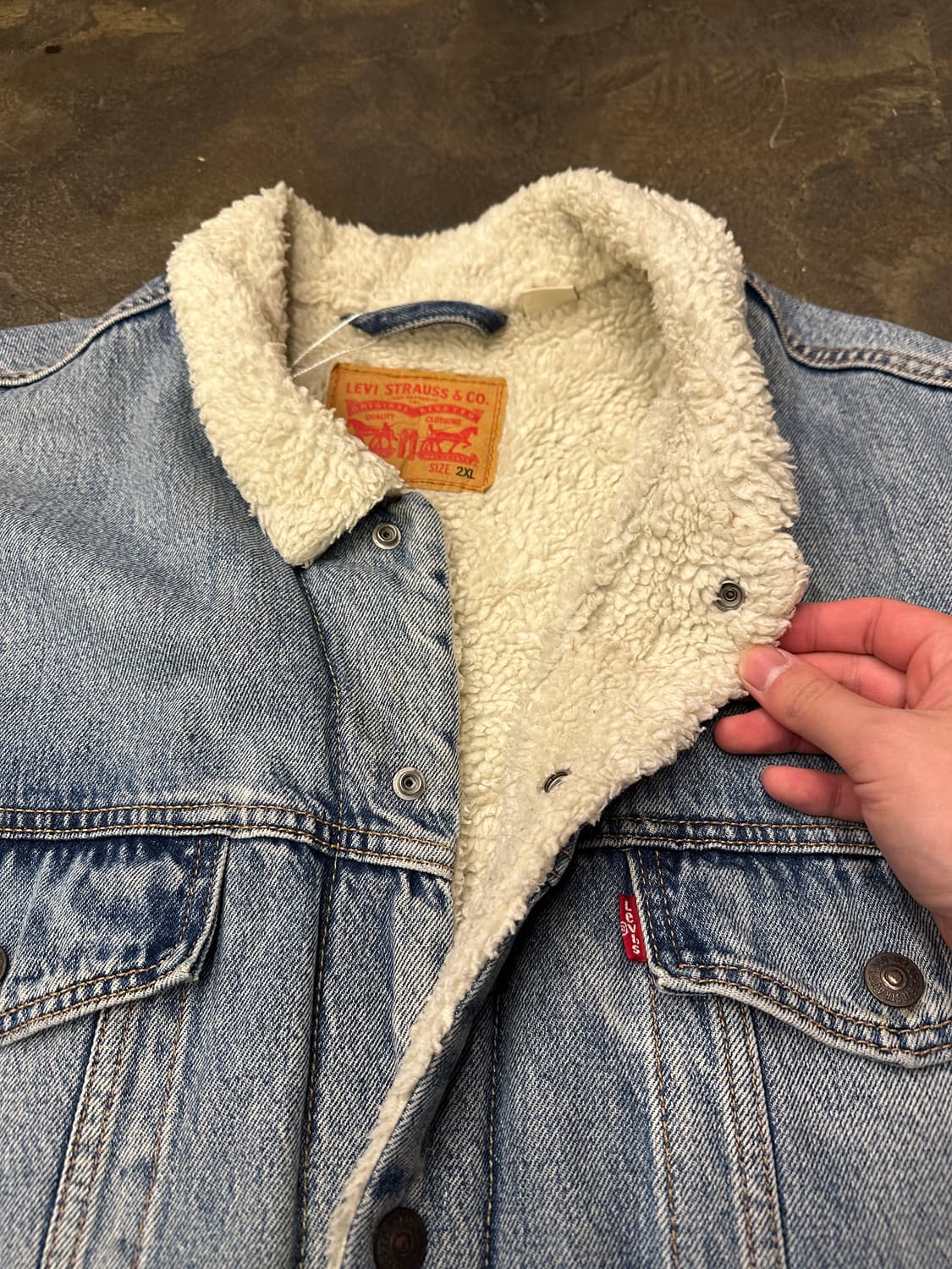 리바이스 쉐르파 트러커 데님 자켓 XXL 상품이미지4