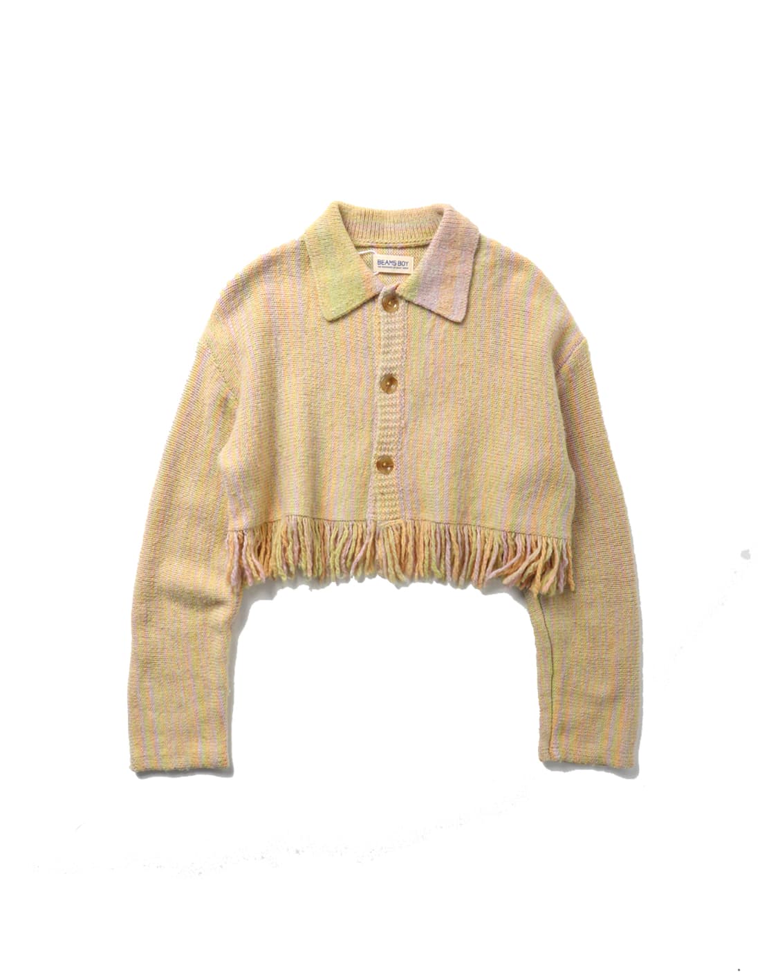 빔즈보이 BEAMS BOY Kasuri Fringe Cardigan 상품이미지1