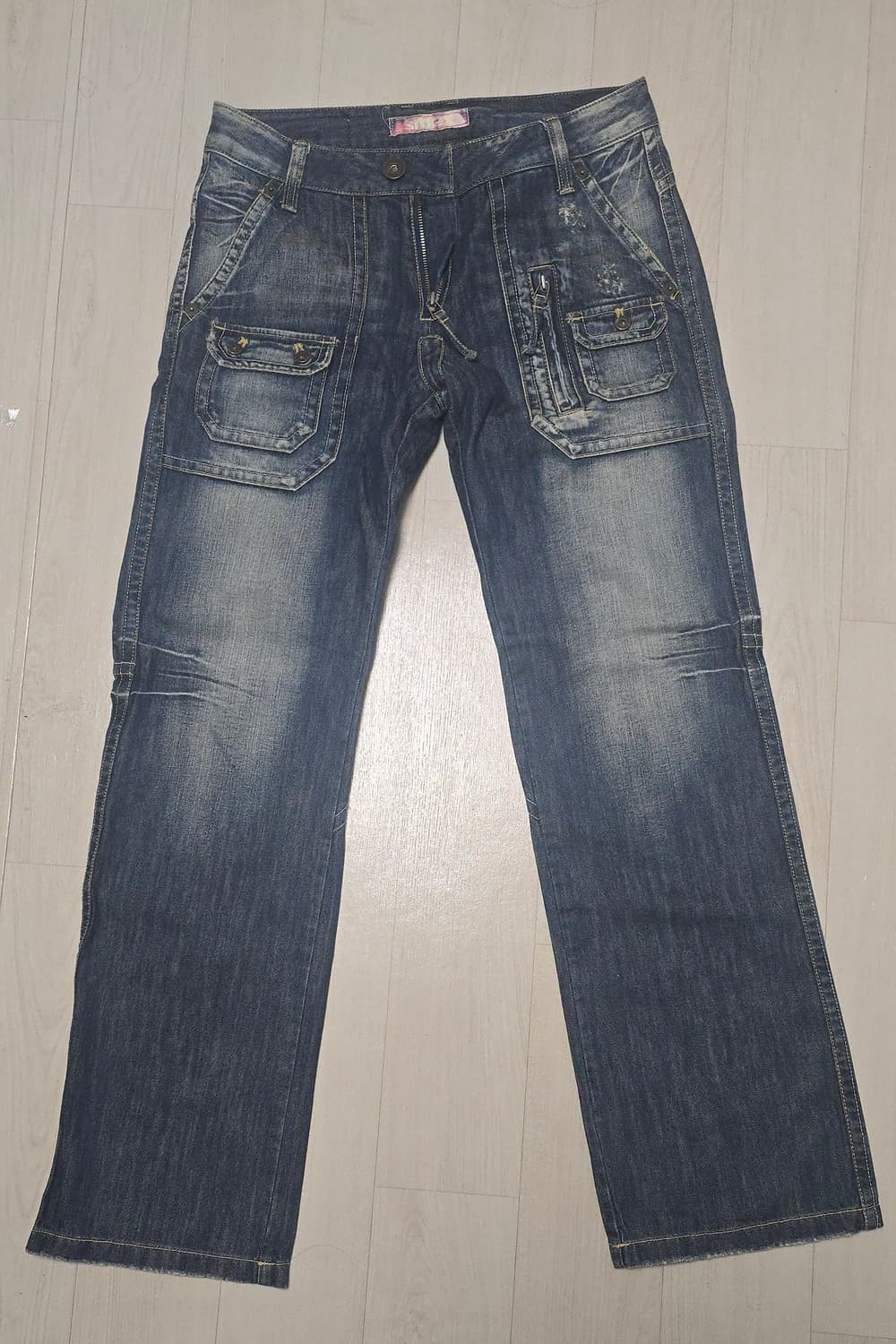 Y2k 잘만들어진 워싱 데님팬츠 상품이미지3