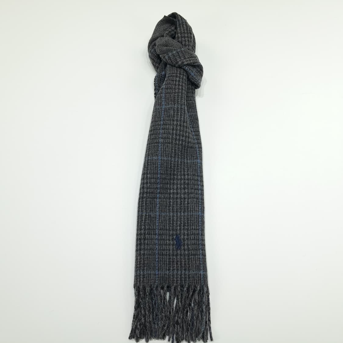 MX254 폴로 랄프로렌 하운드투스 그레이 양면 버진울 목도리 머플러 상품이미지4