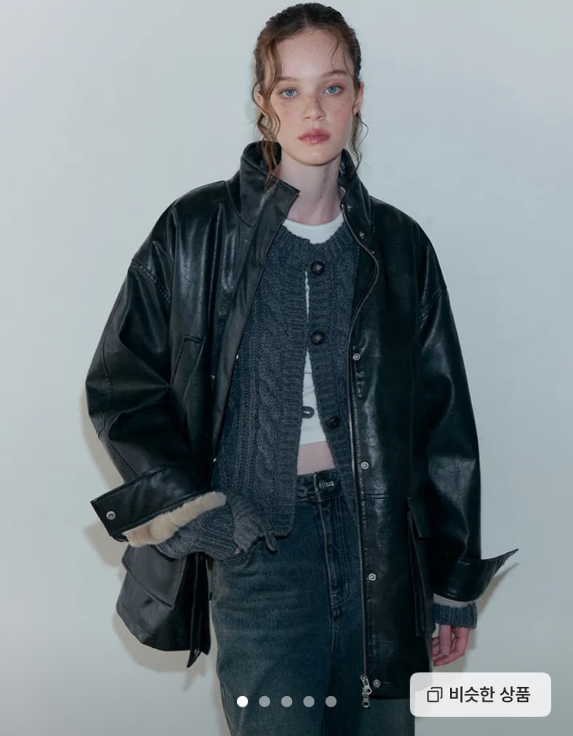 에트몽 Faux Leather Fur Coat, B 상품이미지3