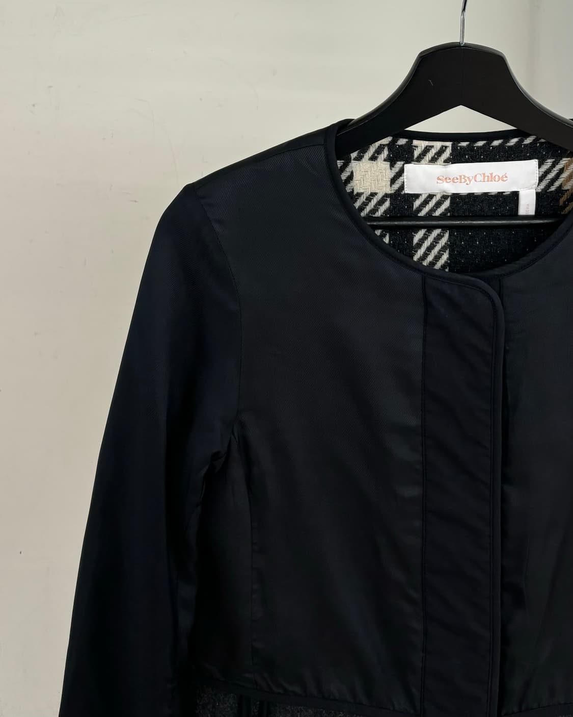 씨바이끌로에 배색 패딩 코트 상품이미지3