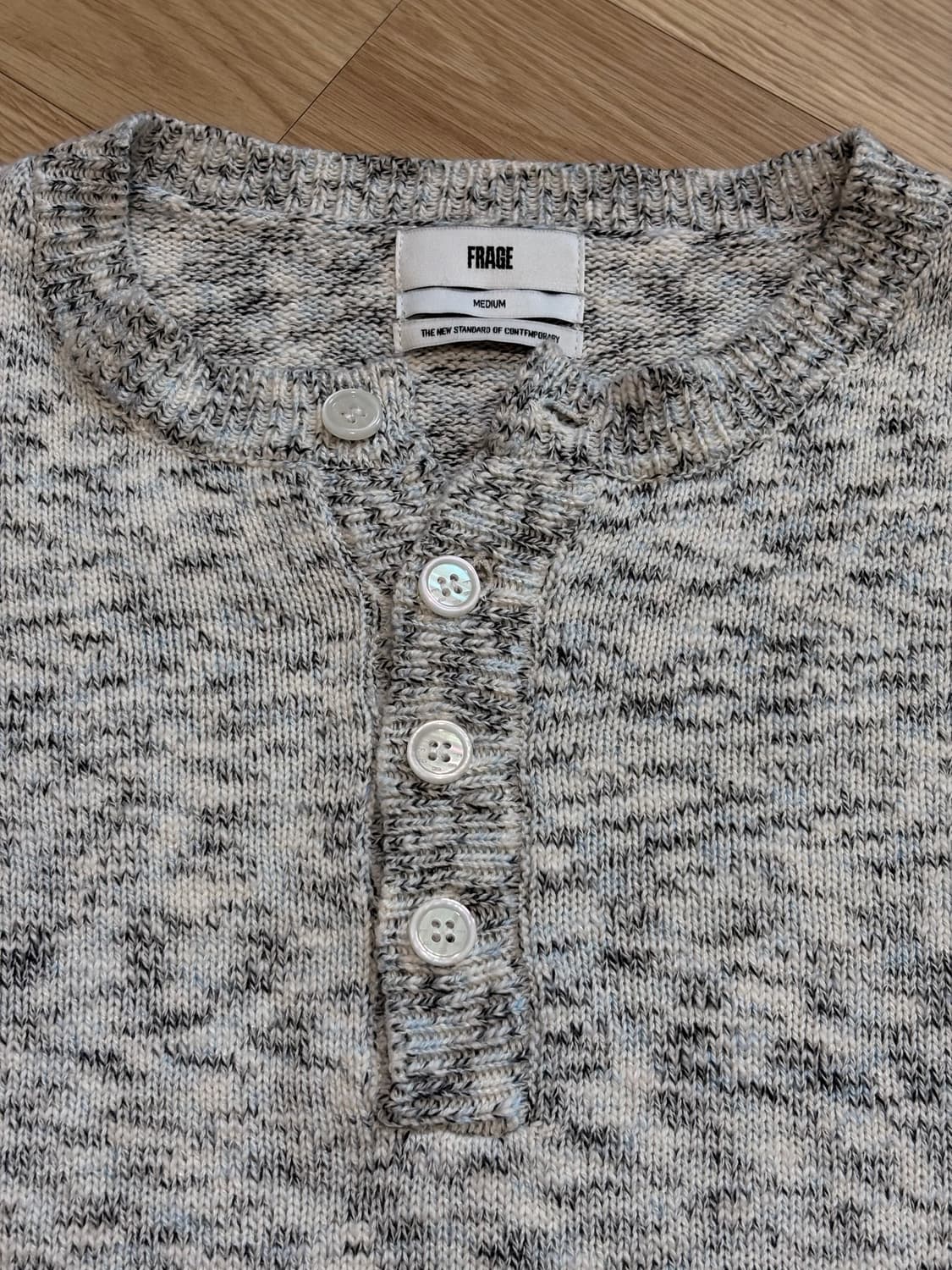 프라게 니트 _에시메틱 헨리넥 니트 - 믹스 상품이미지6