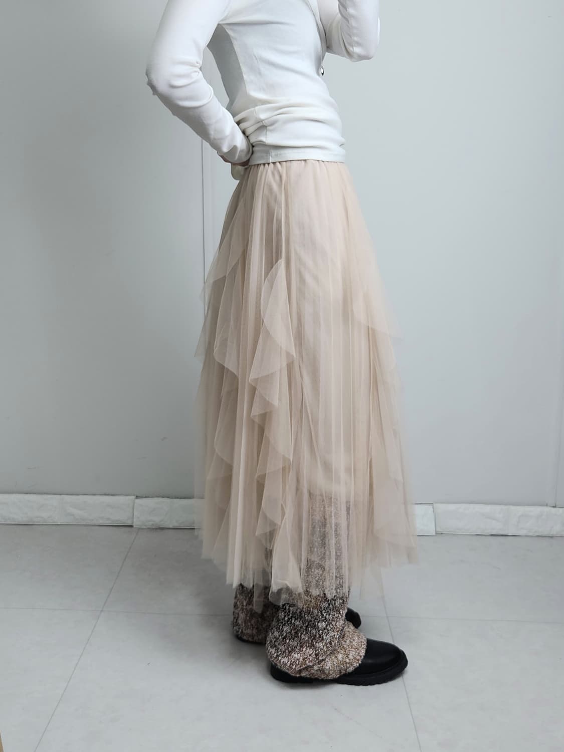 프릴 샤 스커트 상품이미지4