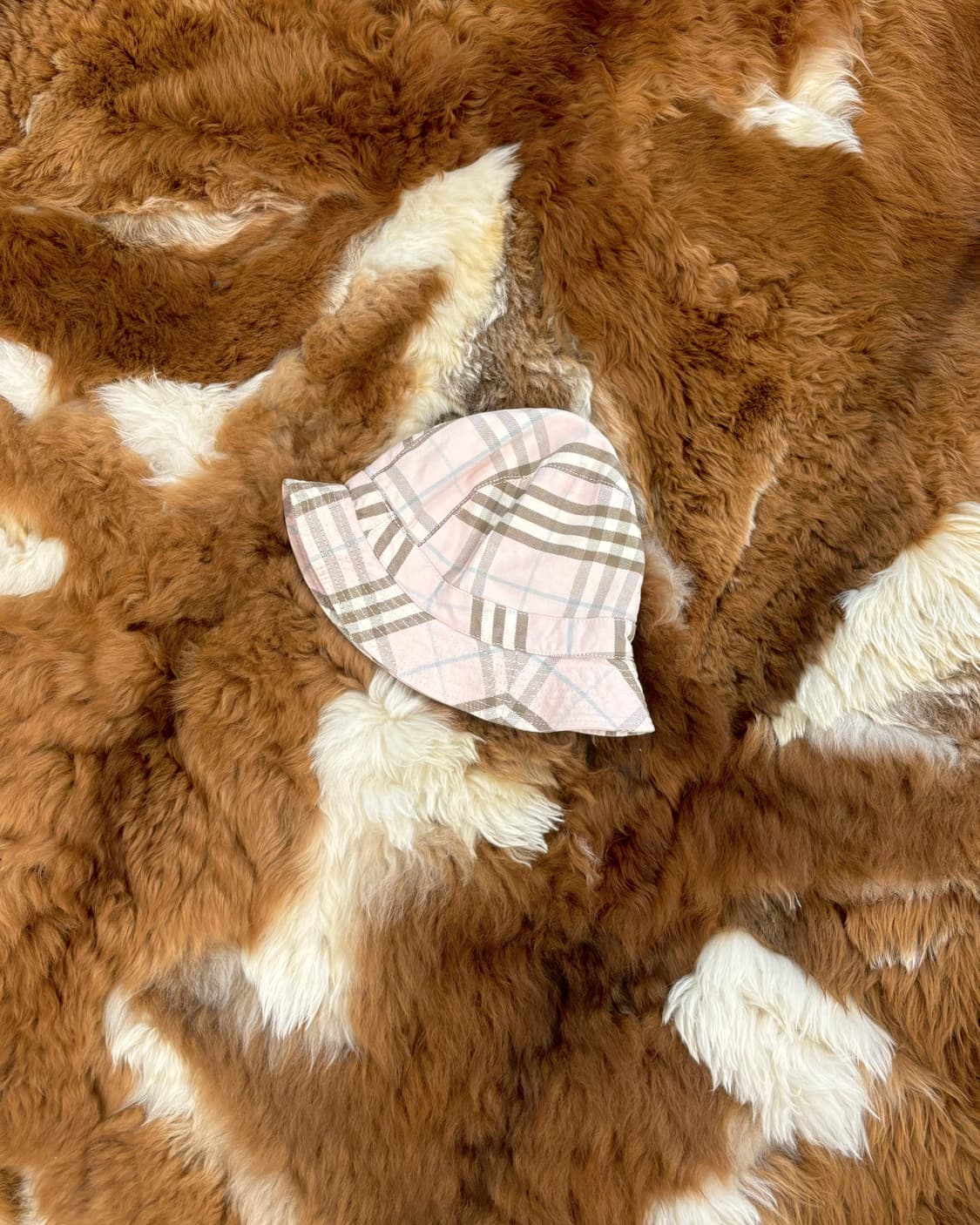 버버리 핑크 체크 버킷햇 상품이미지1