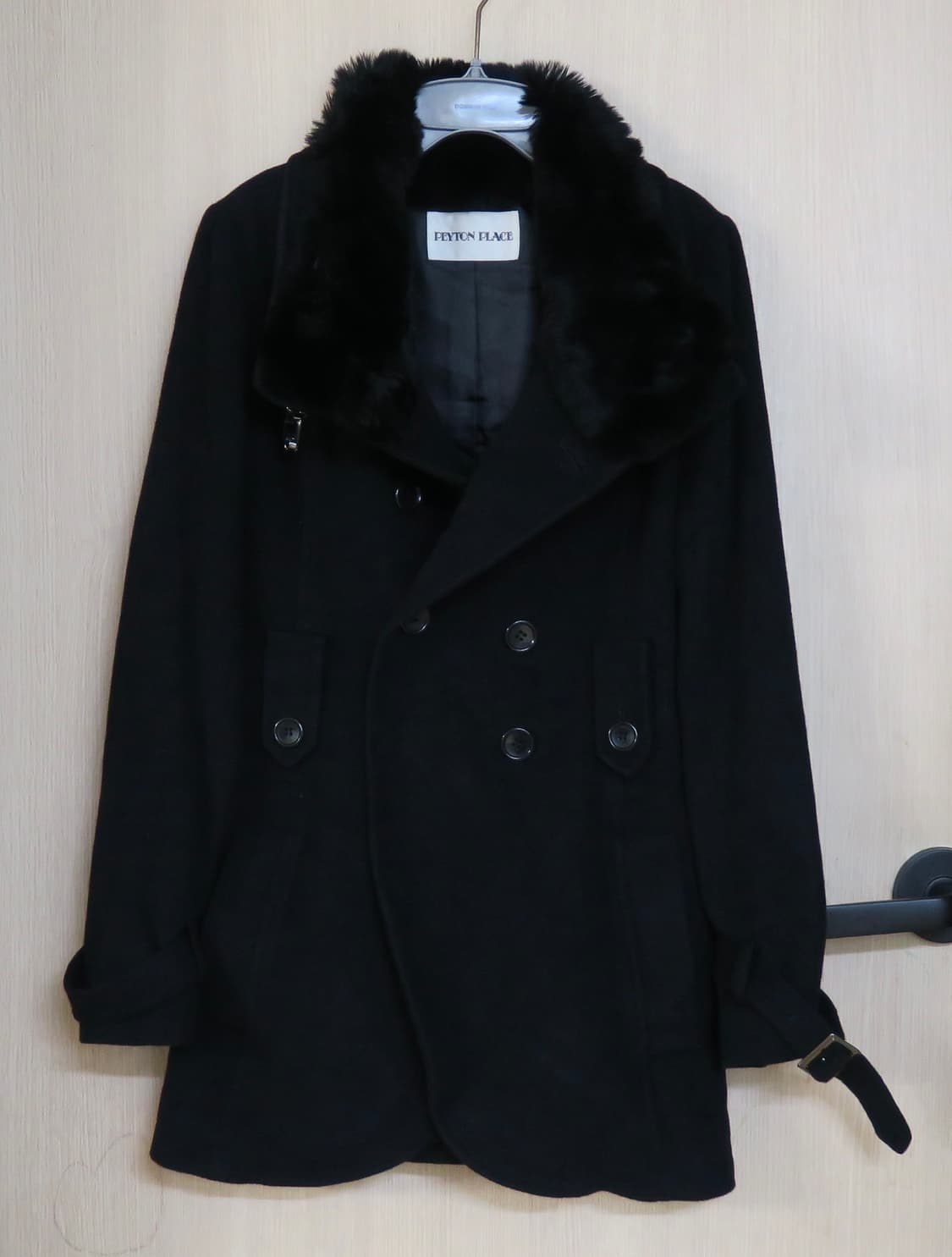 퍼 카라 울 혼방 코트 상품이미지2