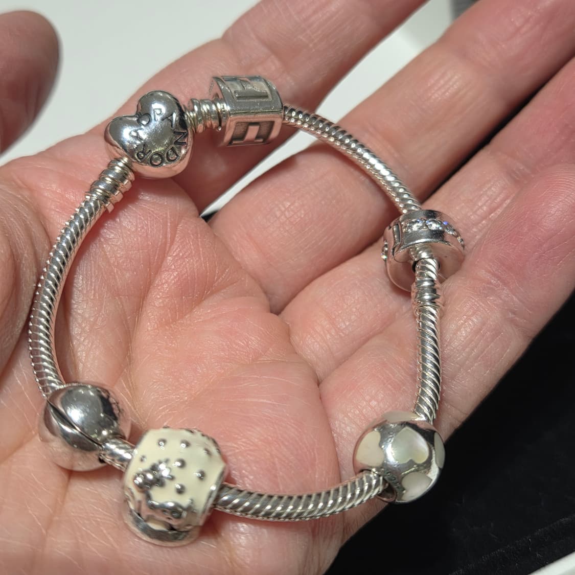 PANDORA 판도라 정품 스네이크 하트클라솝 세트판매 체인팔찌 실버팔찌 상품이미지9