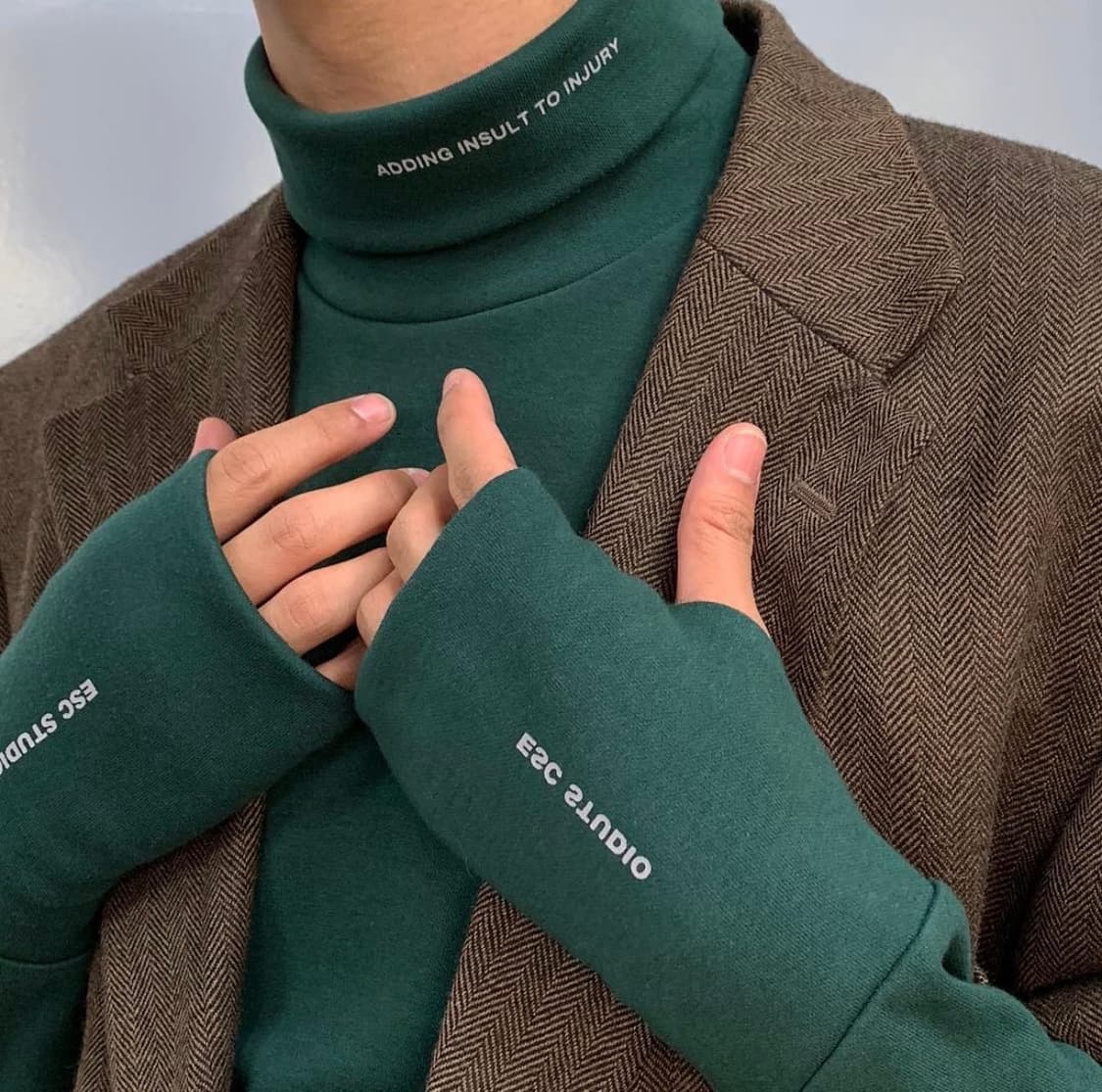 Esc studio 터틀넥 워머 긴팔티 상품이미지2