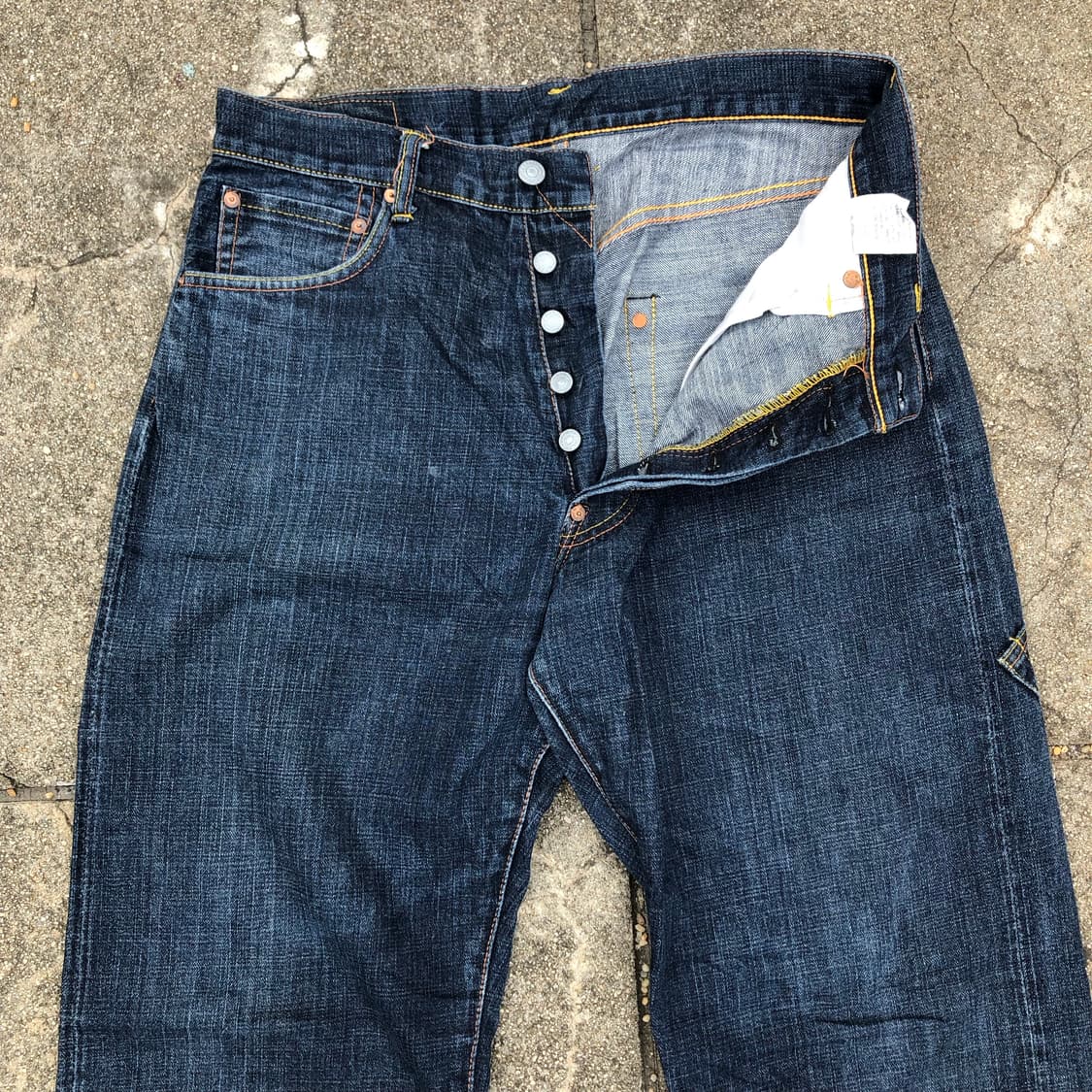 [33] 에비수 멀티포켓 셀비지 데님 팬츠 상품이미지5