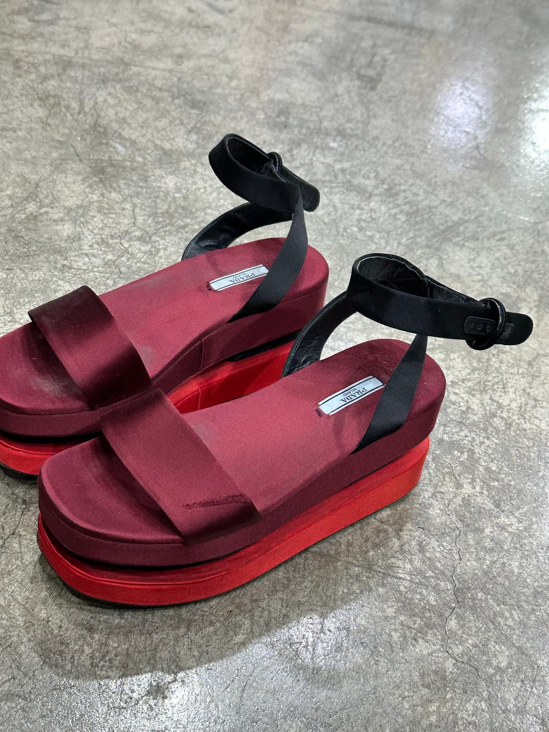 PRADA 프라다 더블 게타 플랫폼 샌달  상품이미지6