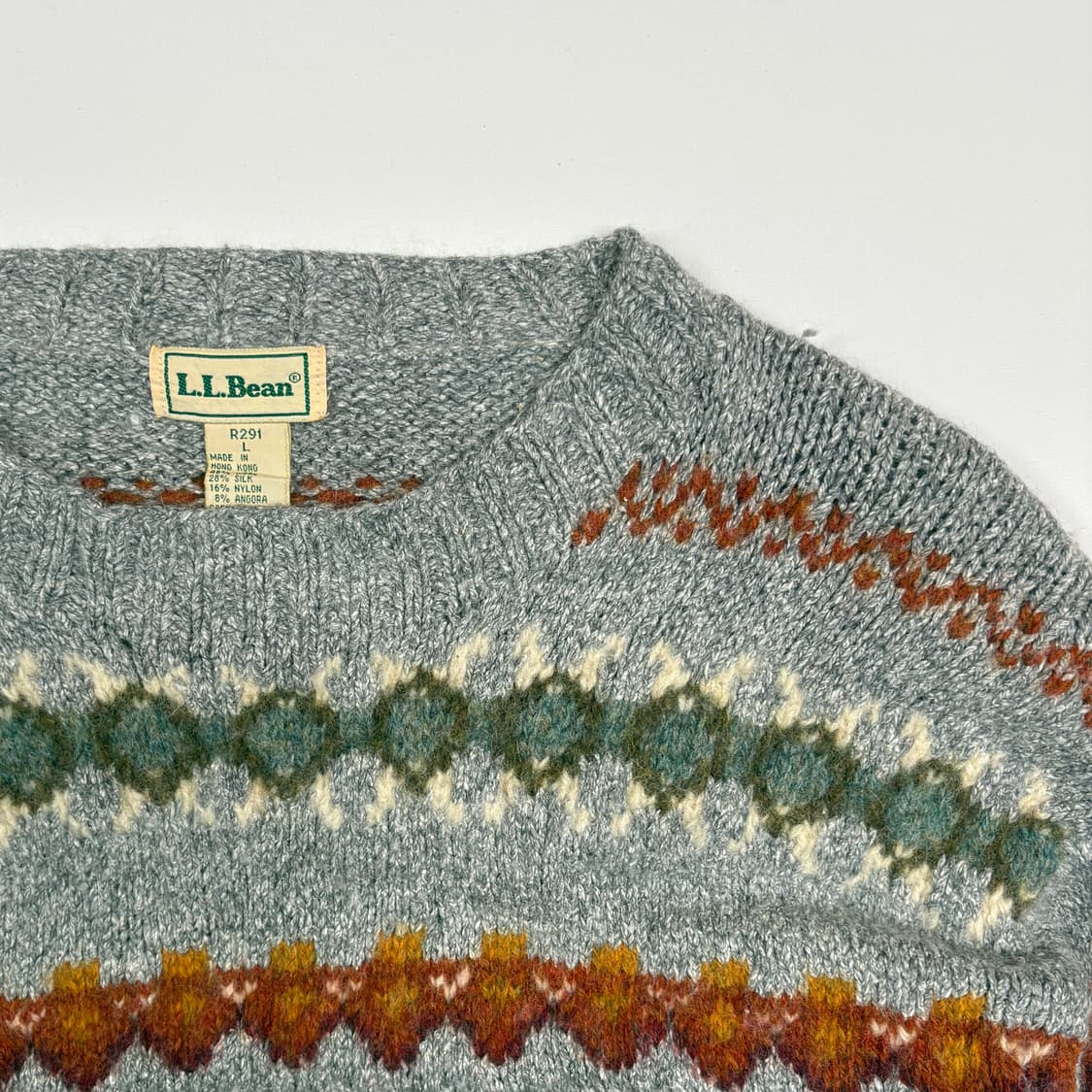 80s L.L.beam flower pattern sweater knit 상품이미지2