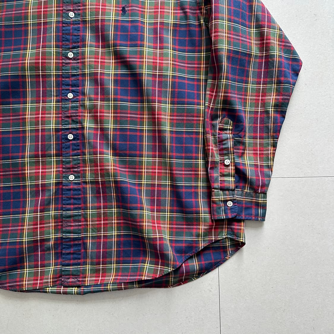 90s 폴로 랄프로렌 블레이크 체크셔츠 XL 상품이미지3