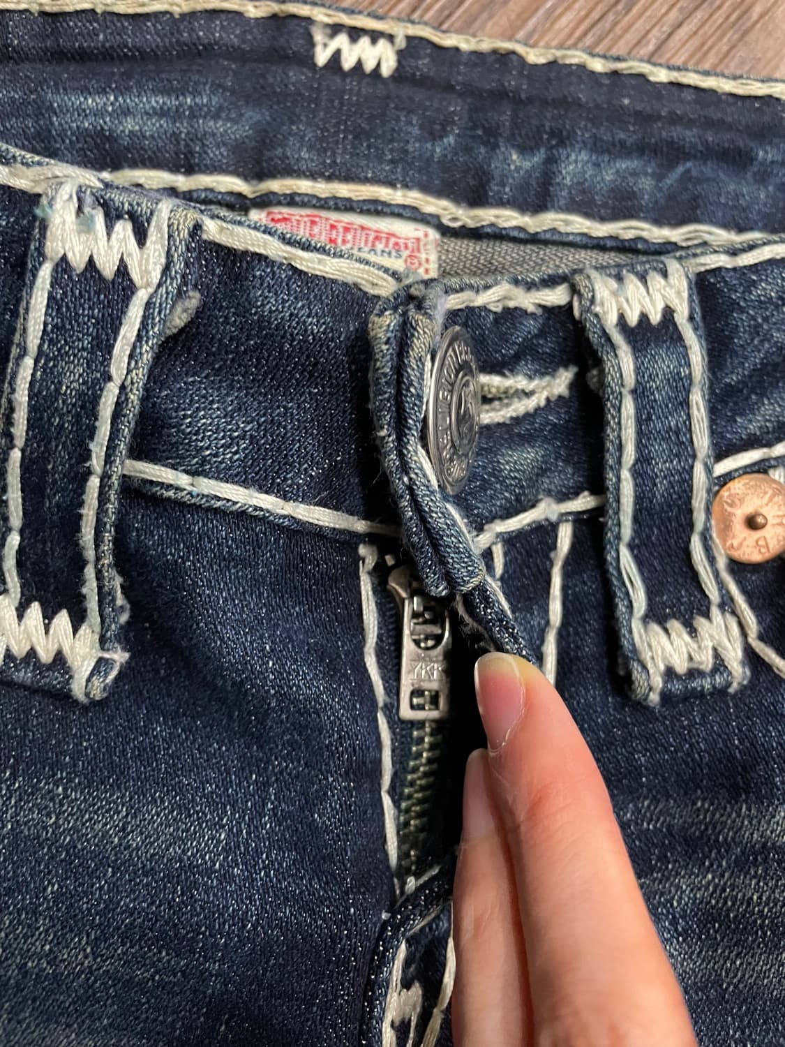 트루릴리전 USA 빌리슈퍼티 로우라이즈 부츠컷 데님 팬츠 플레어진 상품이미지7