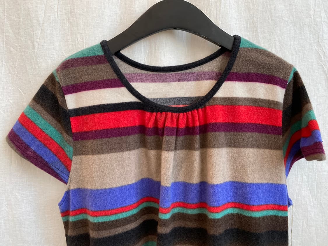 빈티지 스트라이프 반팔탑(M/미사용품) 상품이미지2