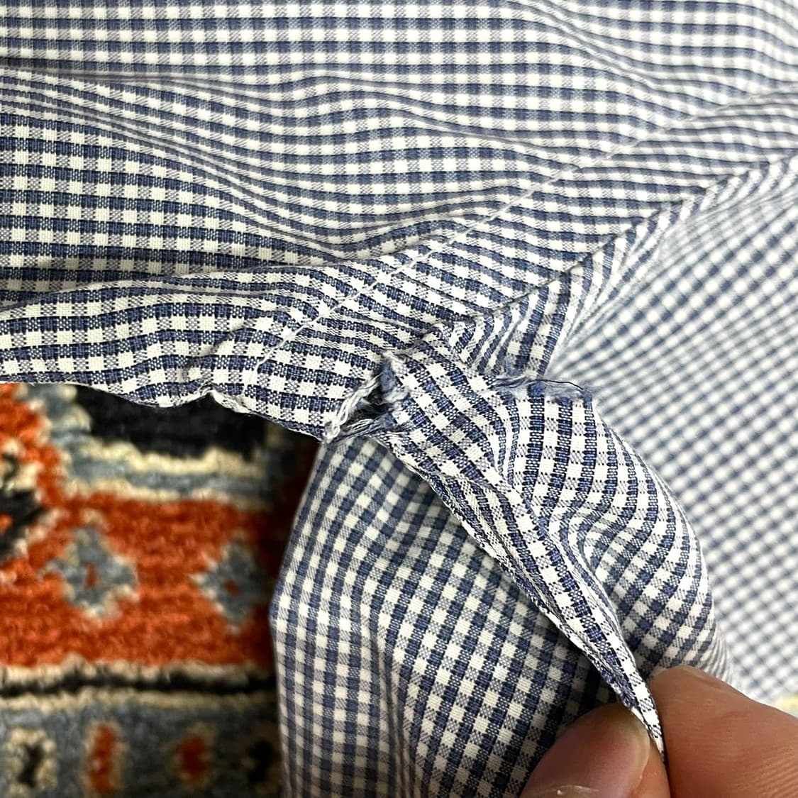 라코스테 블루 잔체크패턴 긴팔 셔츠 남성M 상품이미지9