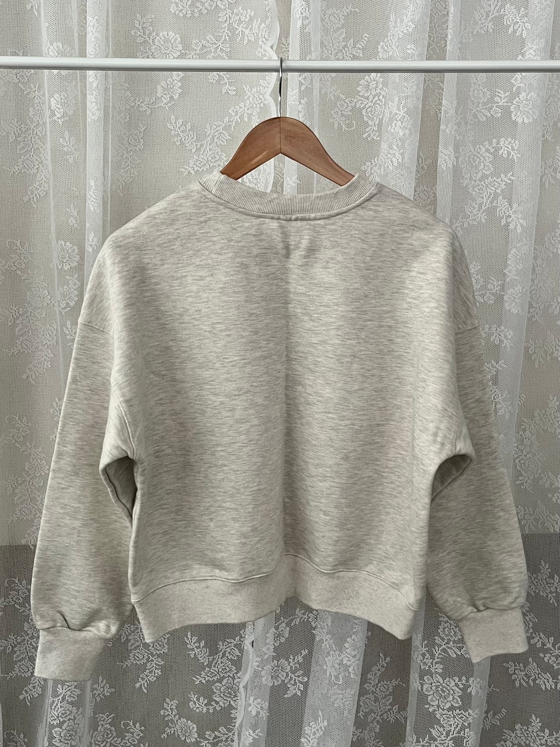 M) 패블러스 아카이브 크롭 맨투맨 오트밀 상품이미지2