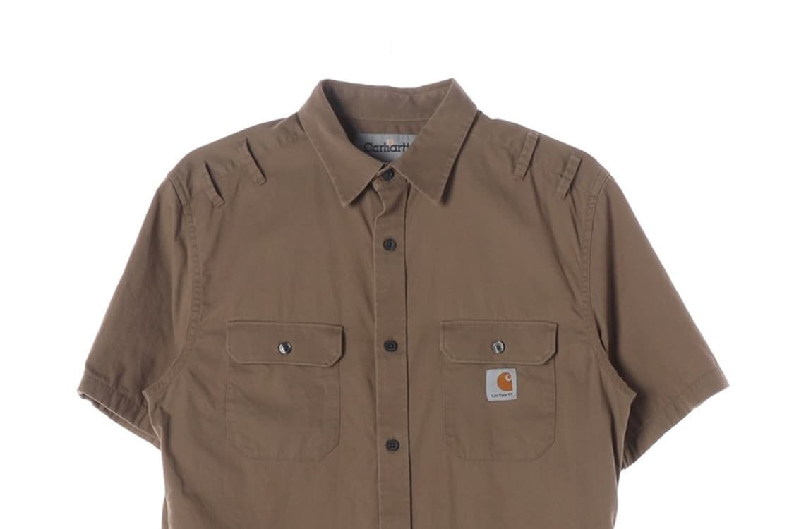 칼하트 브라운 포켓 반팔 워크 셔츠 L 상품이미지3