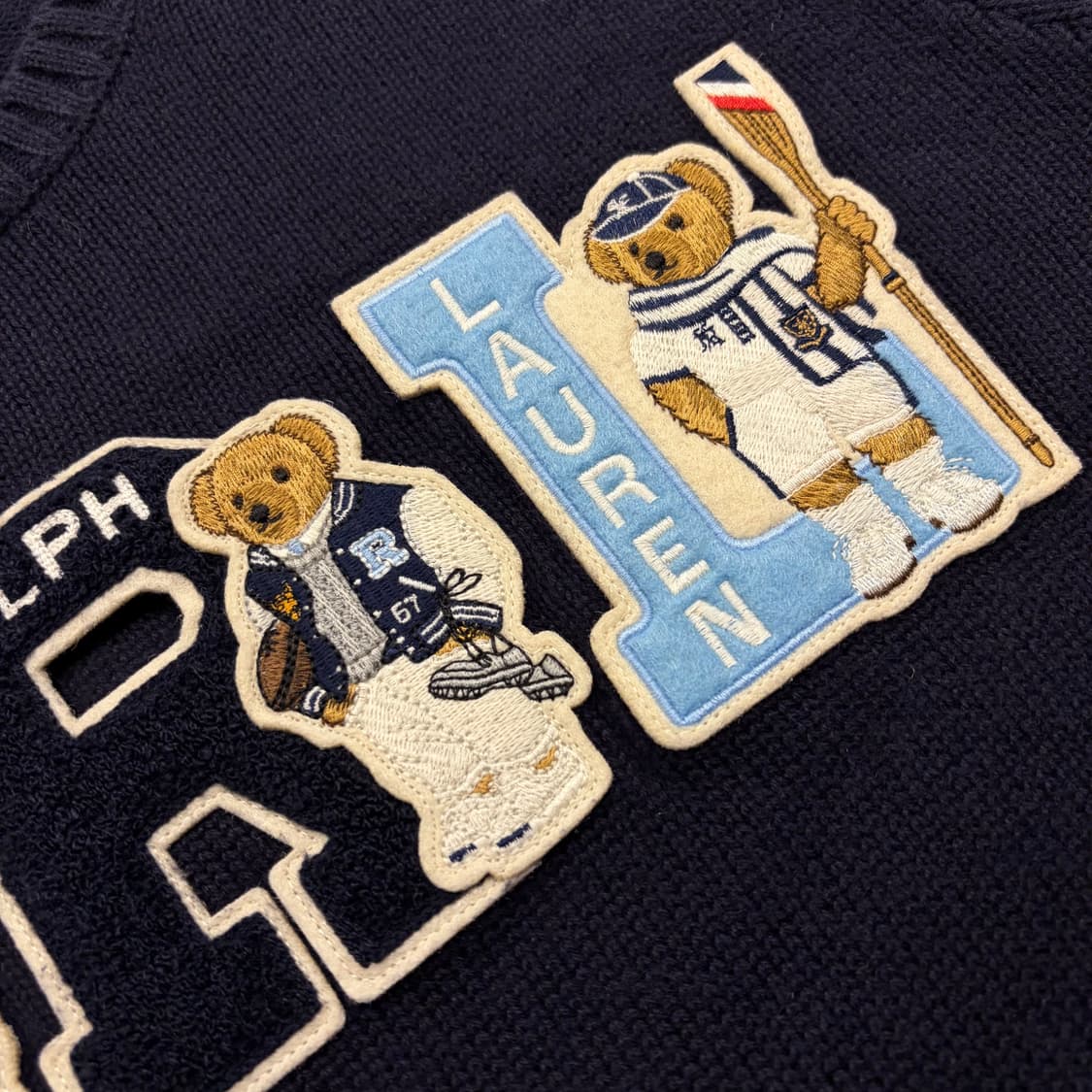 [L] 폴로 랄프로렌 PRL 베어 니트 네이비 B529 상품이미지5