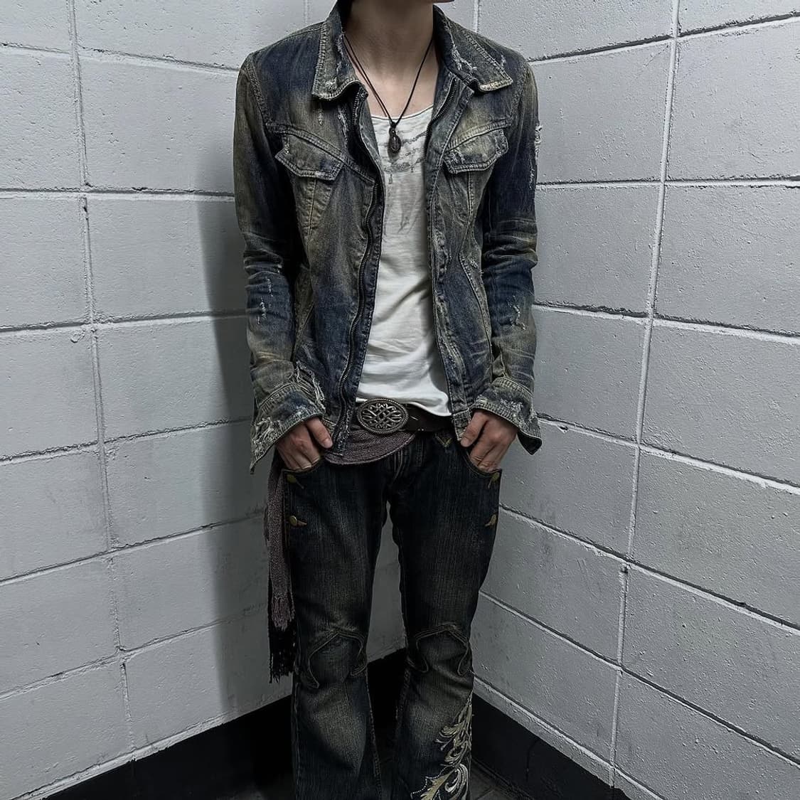 14th addiction distressed denim jacket 상품이미지2