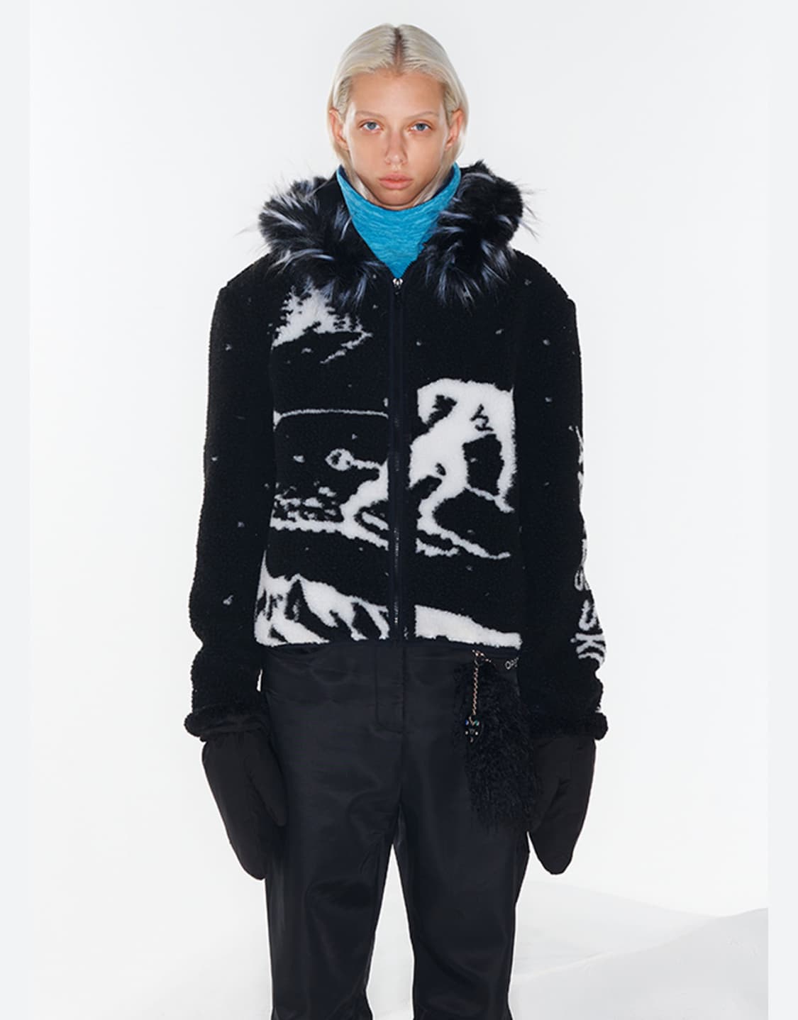 OPEN YY SKIING FLEECE JACKET (Black) 상품이미지3