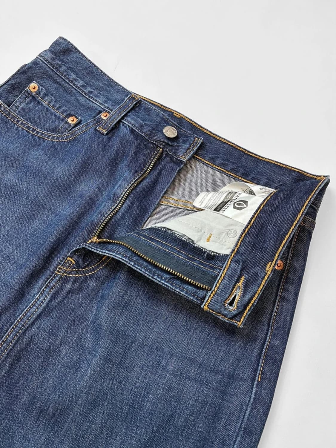 리바이스 프리미엄 중청 워싱 빅 E탭 데님 롱 스커트 PN5355 상품이미지4