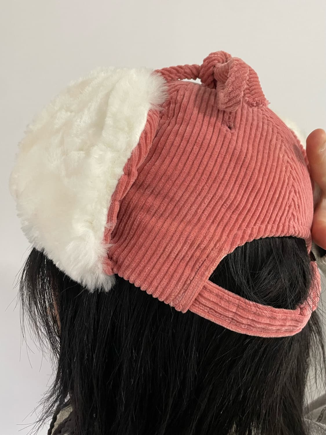 Pink velvet detail truffer hat 상품이미지3