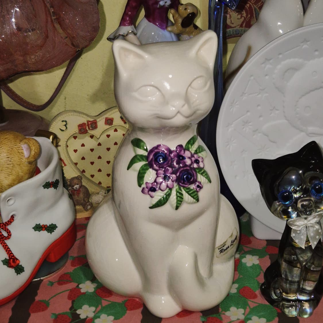 60s 스웨덴 핸드메이드 포셀린 고양이 피겨린 상품이미지6