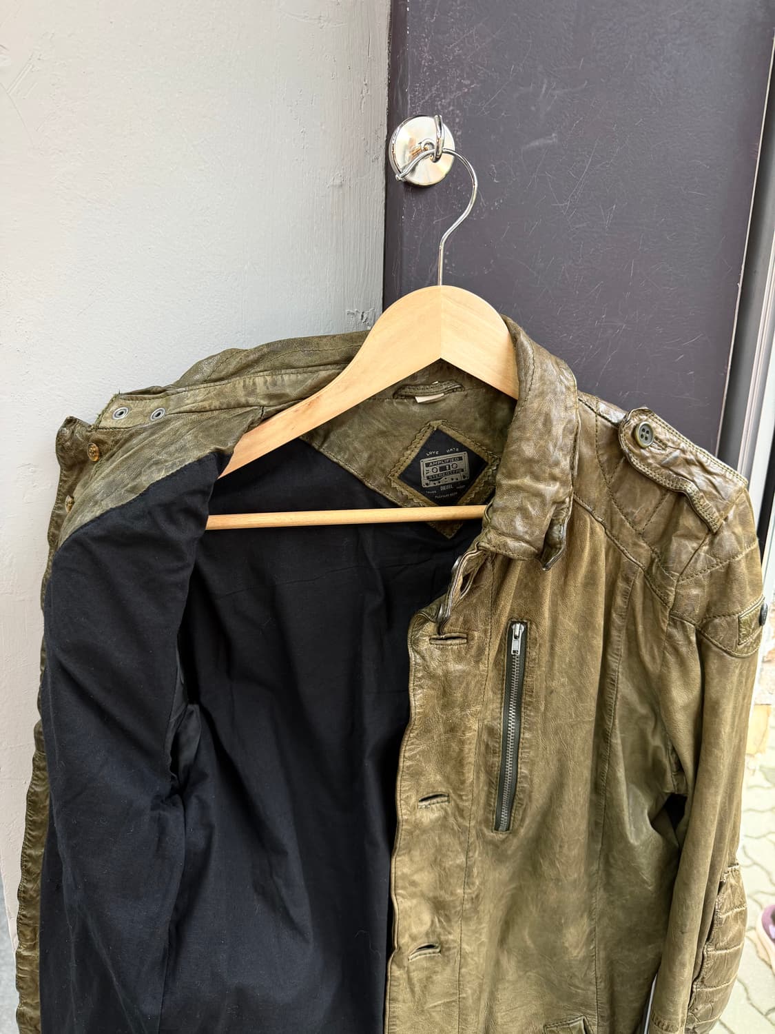 M/ 디젤 아카이브 램스킨 레더 롱코트 자켓 상품이미지6