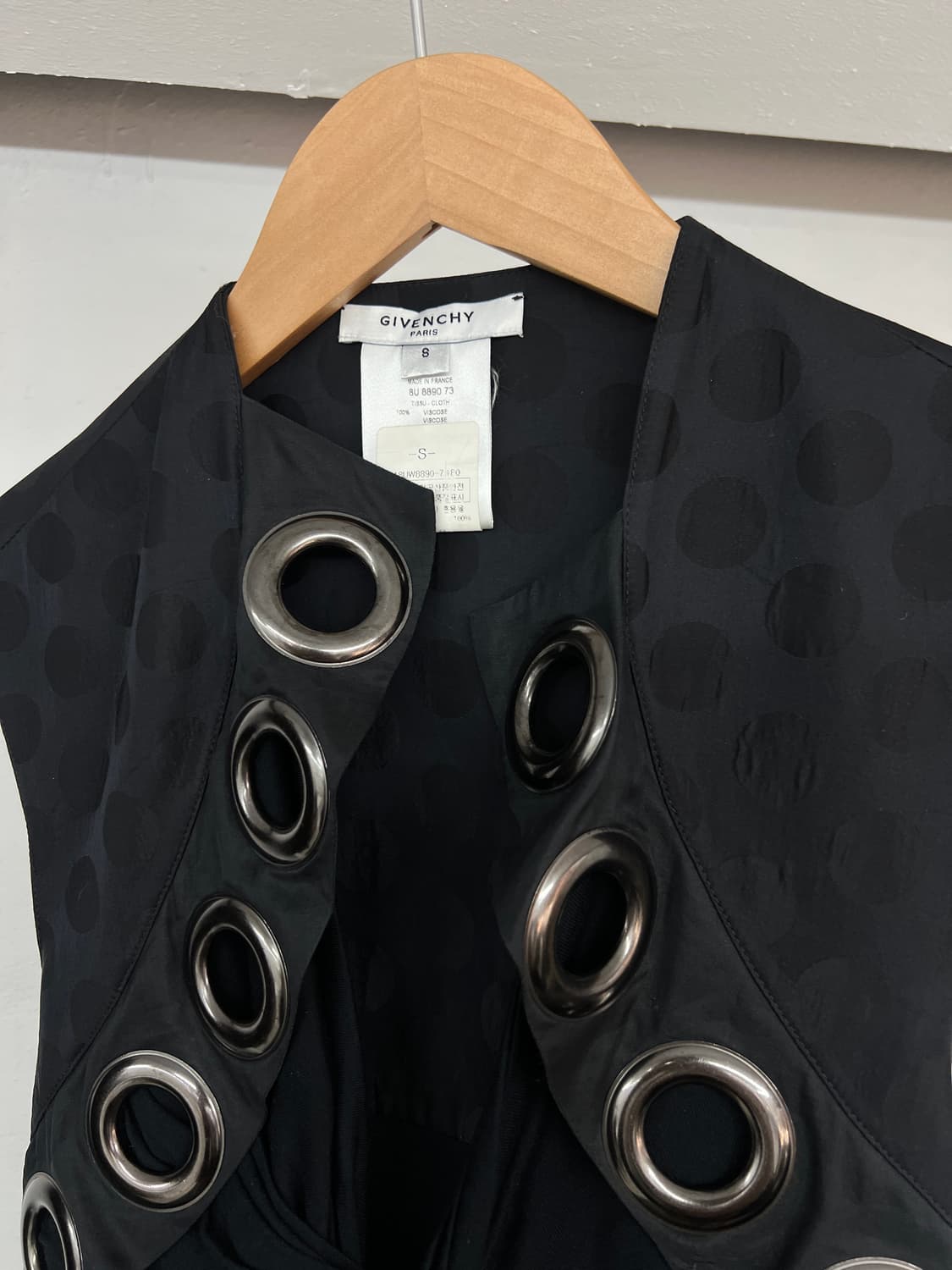 2006 지방시 리카르도 티시 도트 드레이프 탑  상품이미지3