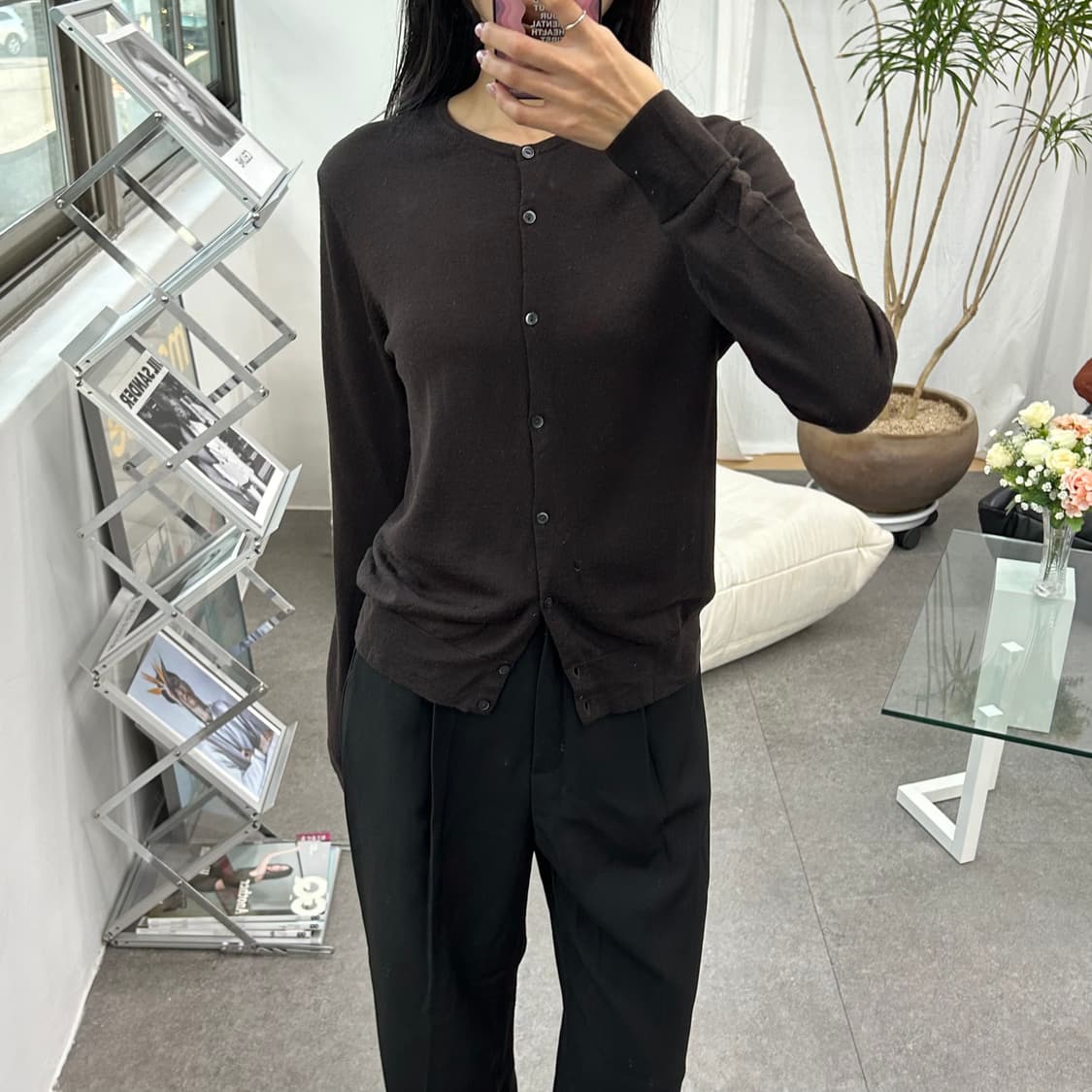 유니클로 브라운 가디건 상품이미지2