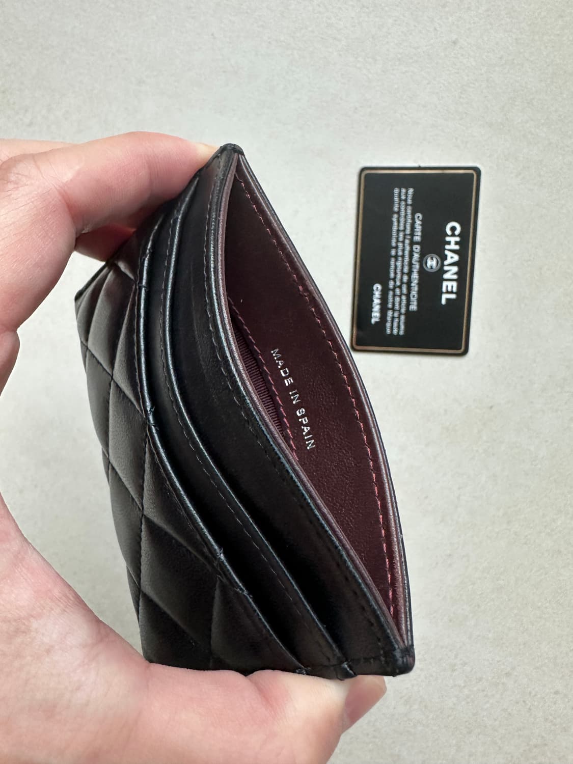 샤넬 클래식 램스킨 카드지갑 상품이미지3