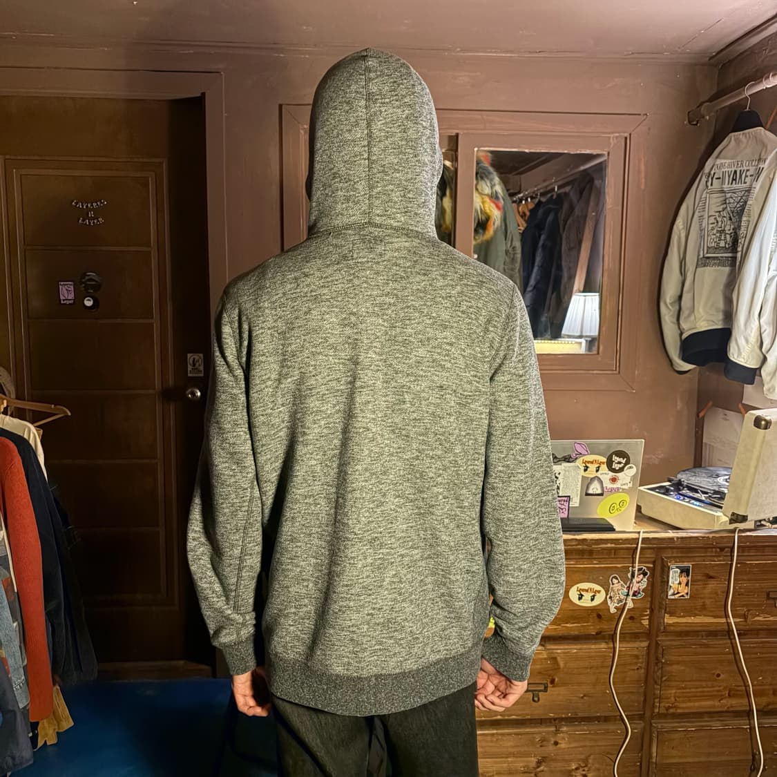 ABERCROMBIE & FITCH ZIP UP HOODIE GRAY 상품이미지4