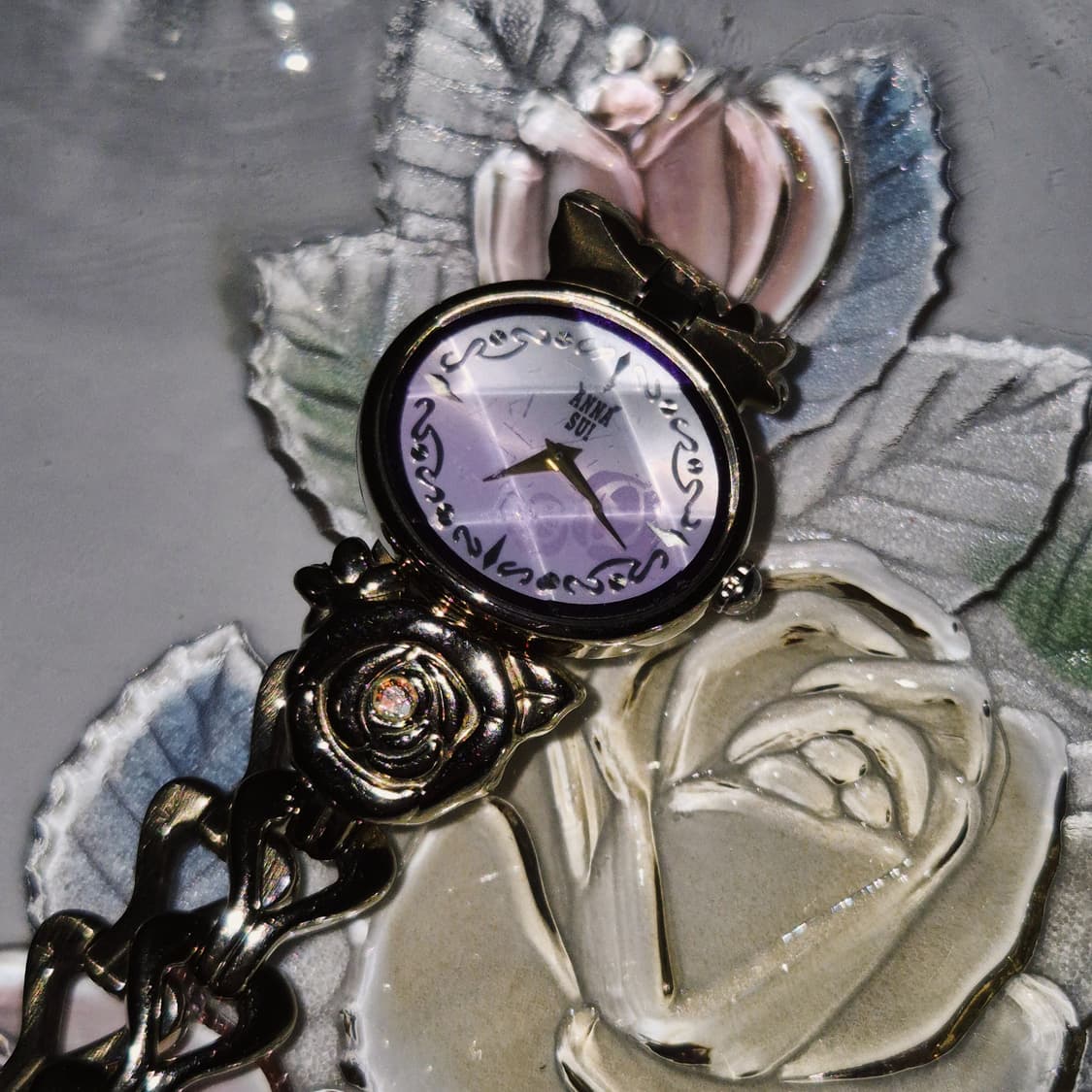 05s 레어 안나수이 컷팅 크리스탈 로즈 시계 상품이미지5