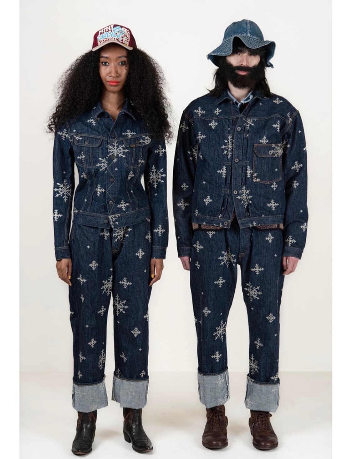 캐피탈 눈꽃 자수 데님 32 상품이미지2