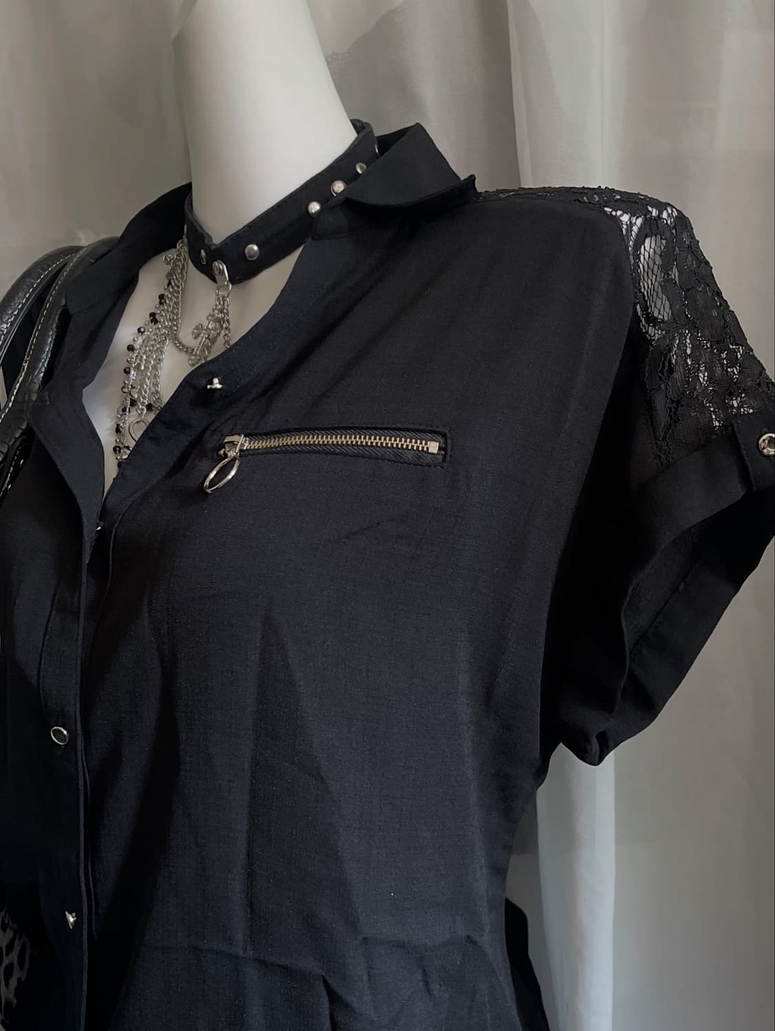 오네갸루 vintage lace shirt  상품이미지2