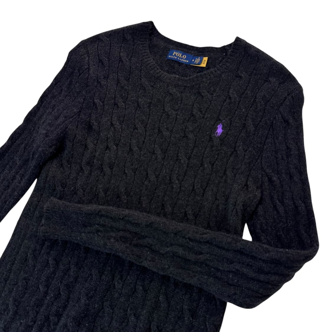 신형 여성 QR라벨 폴로 캐시미어 꽈배기 니트 상품이미지2