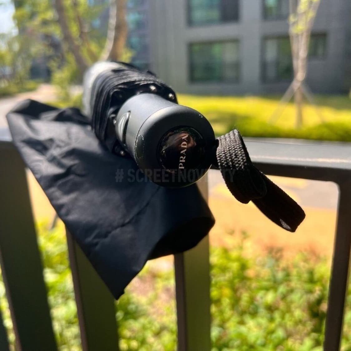 프라다 3단 자동 4계절 양 우산 블랙 상품이미지8