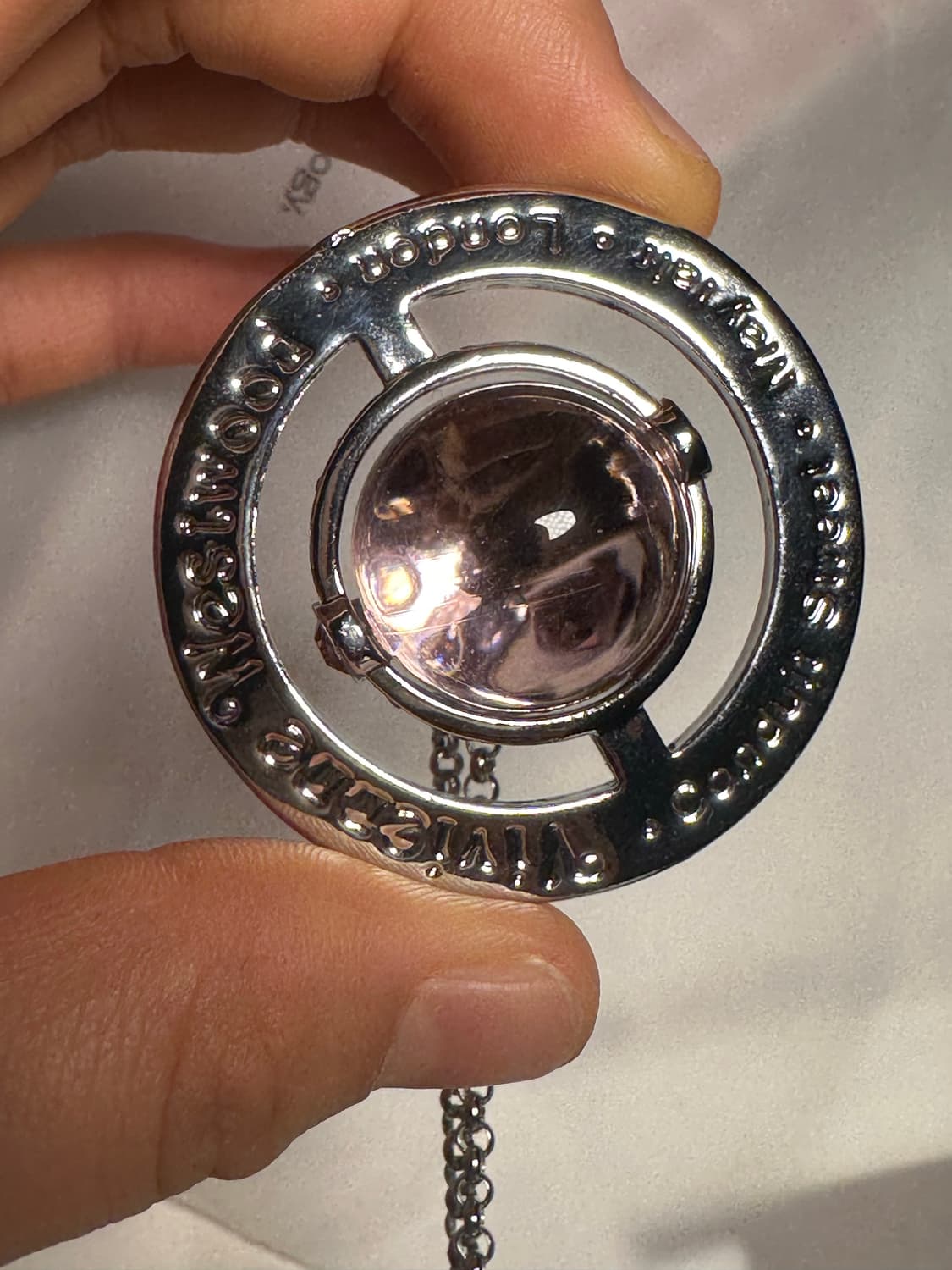 비비안웨스트우드 오브 빅 핑크 목걸이 orb 상품이미지4