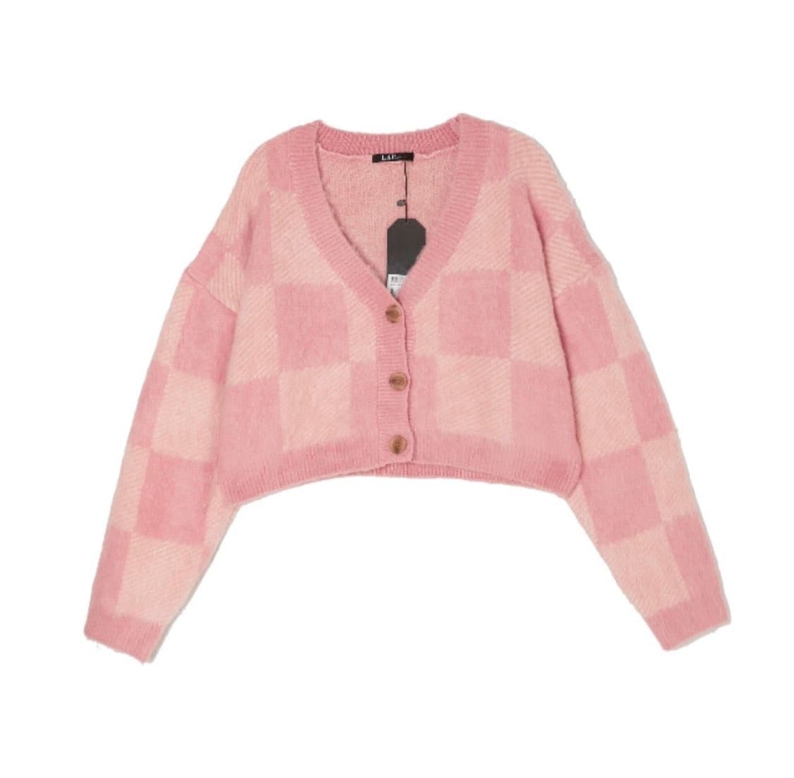 체크 가디건 상품이미지1