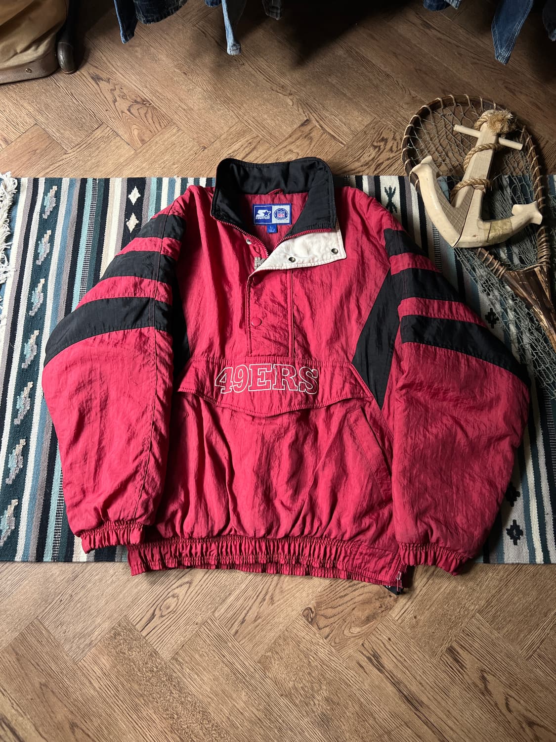 [L]90's NFL USA 스타터 샌프란시스코 49ers 봄버 자켓 상품이미지2