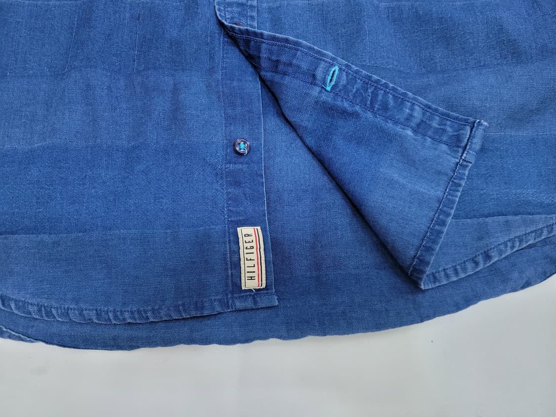 TOMMY HILFIGER 타미힐피거 인디고 코튼 셔츠 / 남 M 블루
 상품이미지5